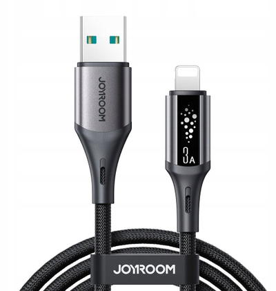 Kabllo karikimi Joyroom S-A60, USB-A në Lightning, 1.2m, 3A, e zezë