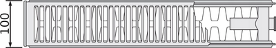 Radiator panel TermoTeknik V22 400x600, 917W, i bardhë