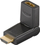 Adapter HDMI Goobay, me kënd 180°, mashkull në femër, i zi