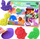 Set plasteline me dinozaurë Za4293, 5 ngjyra, me forma dhe vegla, shumëngjyrëshe