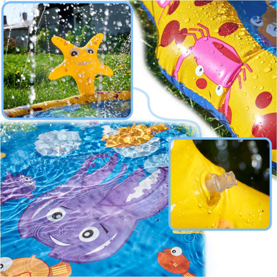 Basen uji për fëmijë Children's Pool Base Garden Fountain, 96x55cm, shatërvan kopshti, i verdhë