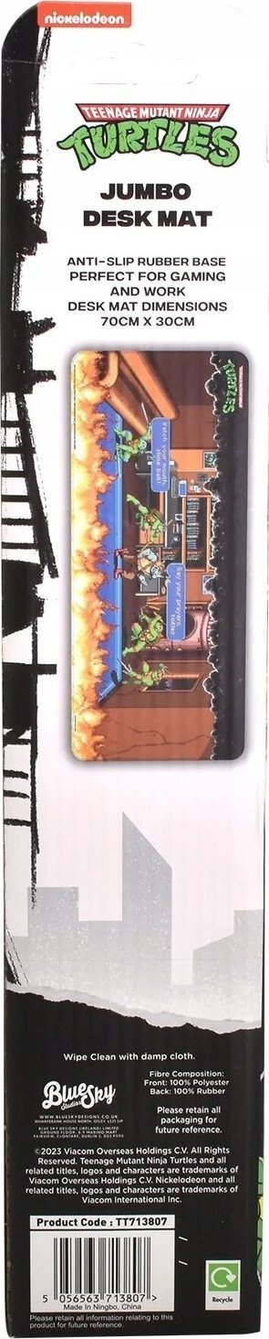 Маса за биро Teenage Mutant Ninja Turtles Jumbo Desk Mat, неопрен, 70 x 30 cm, многуобоена