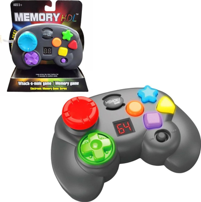 Lojë elektronike memorie Memory Game, me drita dhe tinguj, formë kontrolluesi, gri shumëngjyrëshe
