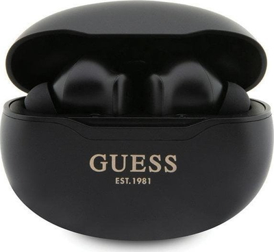 Kufje Bluetooth Guess Classic EST GUTWST50EK, TWS, IPX6, të zeza