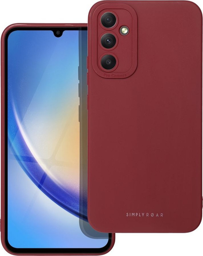 Mbrojtëse telefoni Roar Luna për Samsung A34 5G, TPU, mat, e kuqe