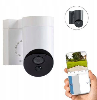 Надворешна сигурносна камера Somfy Camera V2, Wi-Fi, бела
