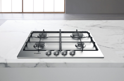 Pianurë me gaz Whirlpool TGML 650 IX, 4 djegës, çelik inox, argjendtë