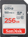 Kartë memorie SanDisk Ultra SDXC, 256GB, Class 10 UHS-I U1, e zezë