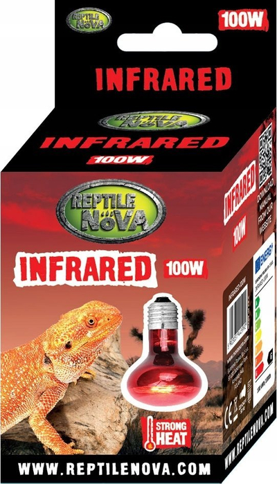 Llambë ngrohëse Reptile Nova Infrared, 100W, për terrarium, e kuqe