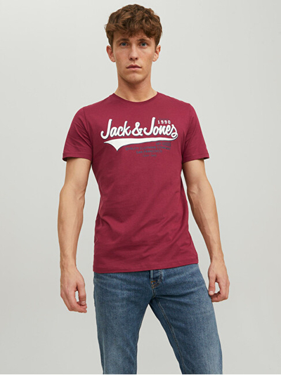 Maicë Jack&Jones JJELOGO Regular Fit 12220500 Rhododendron
