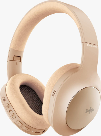 Bluetooth слушалки Soundliving Wave, ANC, 40 часа слушање, беж