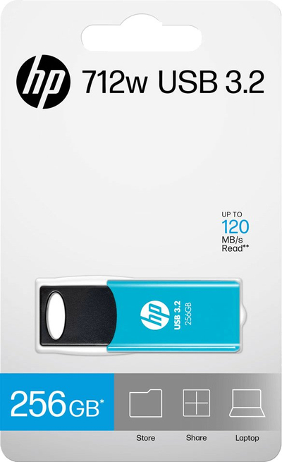 USB флеш HP 712w, 256GB, USB 3.2, сина