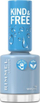 Lак за нокти Rimmel Kind and Free 152 Tidal Wave Blue, вегански, 8 ml, сина боја