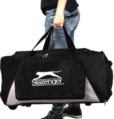 Спортска патна чанта Slazenger, 50L, со тркала, црна