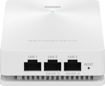 Access point muri Grandstream GWN7661, Wi‑Fi 6, 4x Gigabit LAN, i bardhë