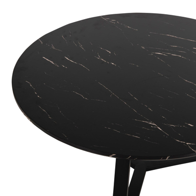 Tavolinë e rrumbullakët për kafe Φ80x42Hcm (HM9586.01), zezë