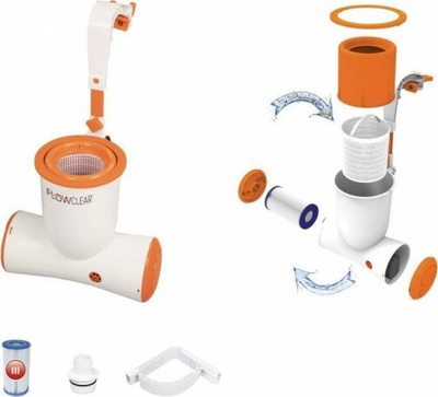 Skimer për pishinë Bestway Flowclear Skimatic 58469, 73W, për pishina deri 31.7 m³, gri