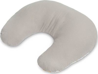 Jastëk ushqyerjeje për bebe Zodiac, muslin pambuk, gri