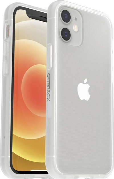 Set mbrojtës OtterBox React Trusted Glass për iPhone 12 mini, kapak fleksibël, xham mbrojtës, transparent