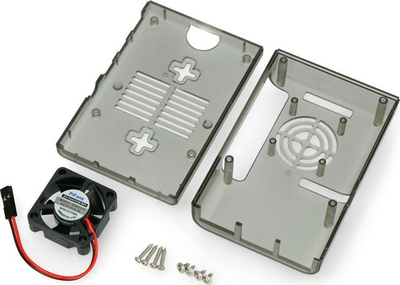 Mbështjellëse me ventilator OEM për Raspberry Pi 4B, transparente