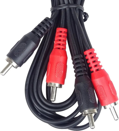 Kabllo audio PremiumCord 2x Cinch M në 2x Cinch M, 3m, e zezë