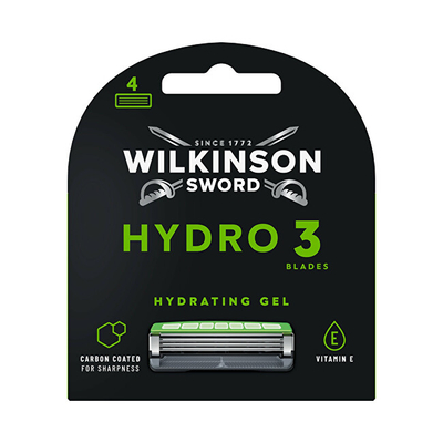 Koka zëvendësuese për rroje Hydro 3 Black Edition, 4 copë