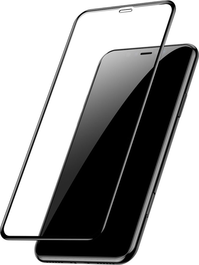 Xham mbrojtës Baseus T-Glass për iPhone Xs Max, 0.3 mm, mbulim i plotë, i zi