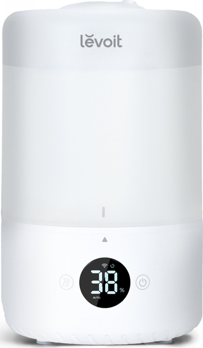 Humidifier për dhomë gjumi 3L, top fill, kontroll lagështie, i bardhë