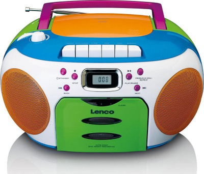 Radio portabel Lenco SCD-971, me CD dhe kasetë, shumëngjyrëshe