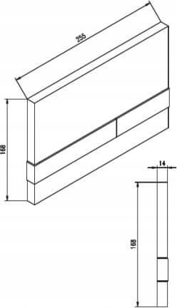 Kornizë e fshehtë WC Werit JOMOTech 112cm, set 3 në 1, e bardhë