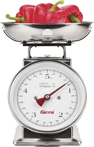 Peshore kuzhine mekanike Girmi PS90, 5kg, çelik inox, argjendtë