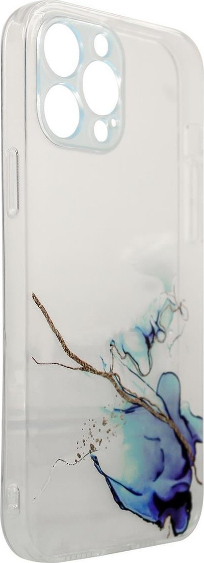 Mbulesë xheli Hurtel Marble Case për iPhone 12 Pro, motiv mermeri, blu