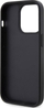 Këllëf telefoni Guess me gurë vezullues, me logo trekëndore, për iPhone 14 Pro, plastike e butë, i zi