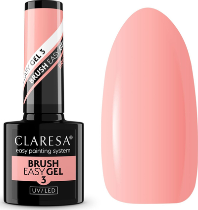 Xhel ndërtues thonjsh Claresa Brush Easy Gel 3, 5ml, nude pjeshke