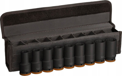 Set çelësa tuborë Bosch 2608003037, PRO Impact, çelik krom molibden, të zinj