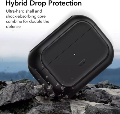 Këllëf ESR Orbit HaloLock për AirPods Pro 1 2, boë me MagSafe, i zi