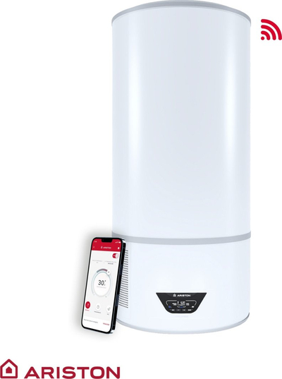 Bojler uji Ariston Lydos Hybrid WiFi 80, 1.2 kW, depozitë kondensimi 6.3 L, gri