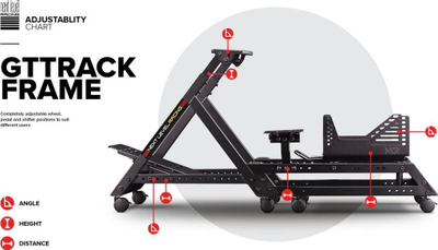 Kornizë Next Level Racing për GTtrack (NLR-S020), e zezë