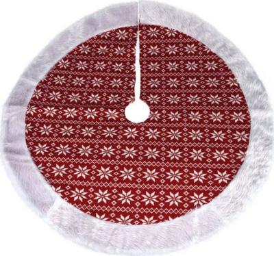 Tapet rreth pemës së Vitit të Ri SKIRT KNITTED, 100 cm, i kuq