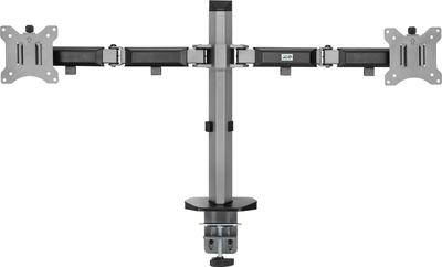 Mbajtës monitori Ergo Office ER-449, 2 monitorë 17"-32", montim në tavolinë, i zi