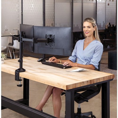 Mbajtës për monitorë Fellowes Reflex Dual, i zi