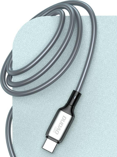 Kabllo Dudao USB USB- B - USB-C 1 m, e argjendë