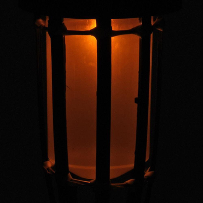 Pishtar diellor dekorativ Solar Torch, 95x95x650mm, për kopsht, i zi