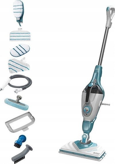 Pastrues me avull Black &amp; Decker Steam-mop BHSM166DSM-QS, 1600W, shkop, i bardhë
