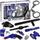 Set lodrash policie Police Force Equipment, pistoletë me tinguj, pranga dhe aksesorë, blu