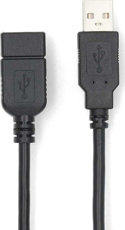 Kabllo zgjatëse USB Nedis CCGCL60010BK20, USB 2.0, 2m, e zezë