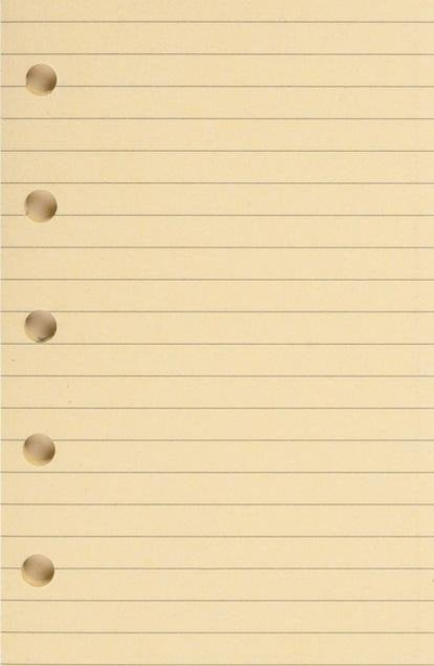Fletë inserti për organizer Antra K, me vija, seri Yellow Line, e verdhë