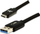 Kabllo Logo USB A në USB C, 1 m, USB 3.2 Gen 1, e zezë