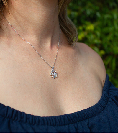 Pendant për varëse Agato Tree of Life AGH768, i argjendtë