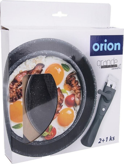 Set tiganësh Orion COMBI, 2 copë, me dorezë që çahet e hiqet